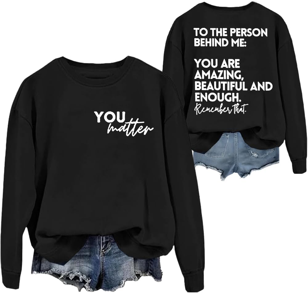 Empowering Sweatshirt Trio in Black