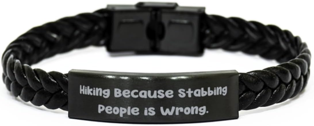 Hiking Braided Leather Bracelet - Trail-Ready Style
