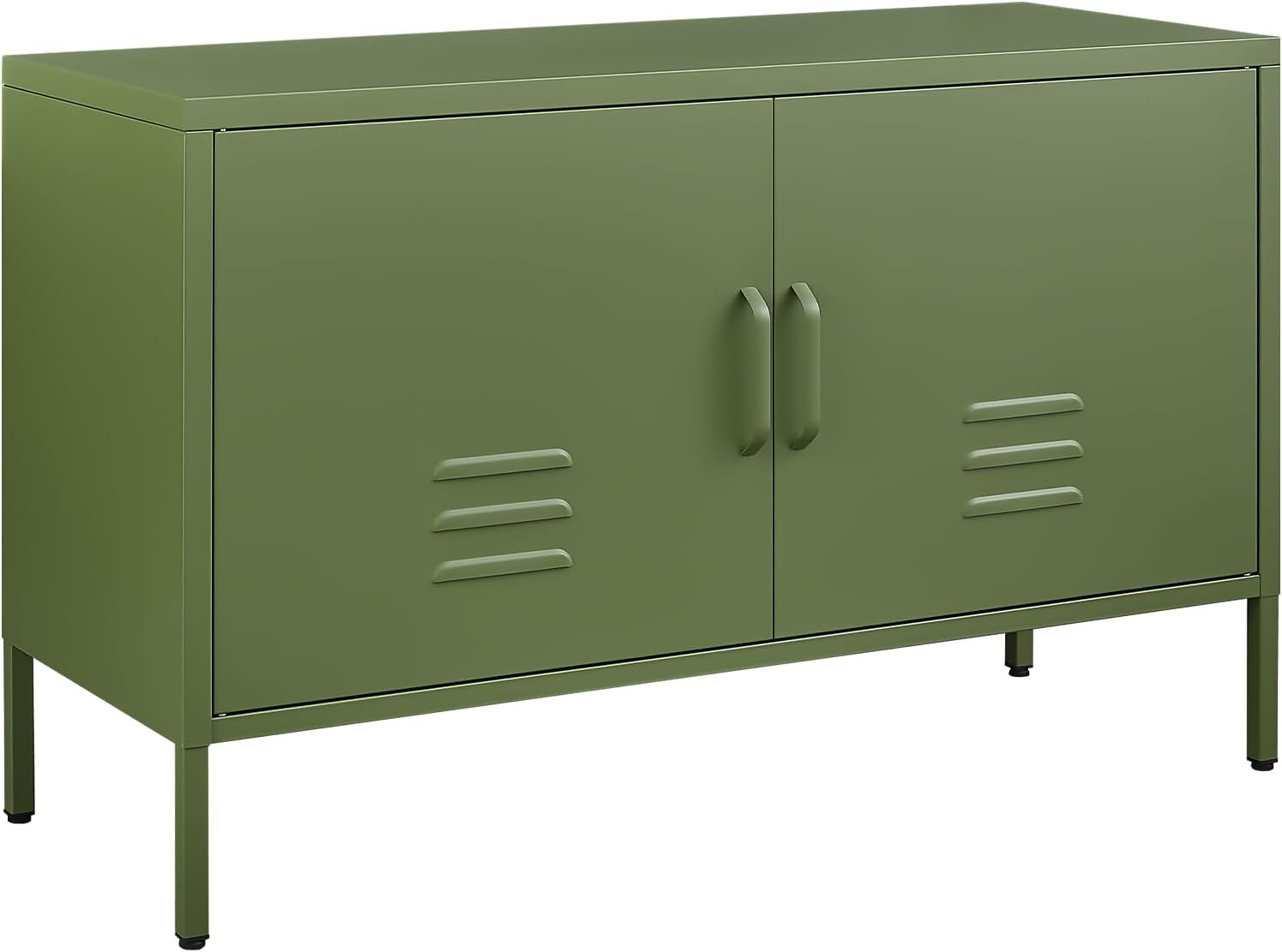 IRONFFICE Avocado Green Metal Storage Cabinet