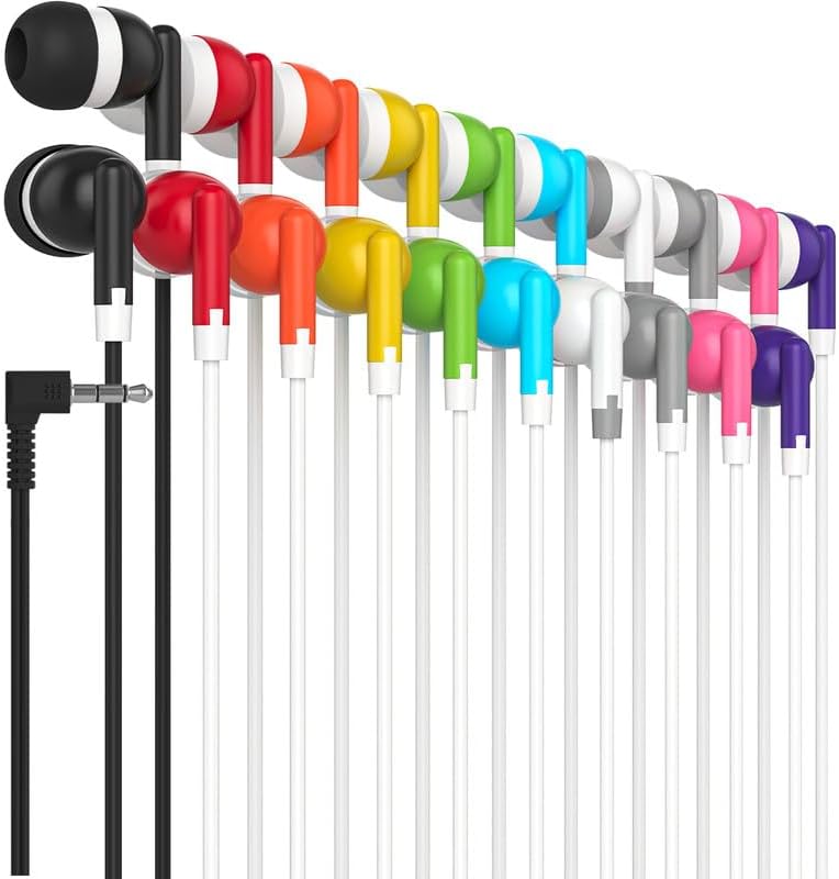 Bulk Earbuds 500 Pack for Classrooms, Travel, and Gym Use