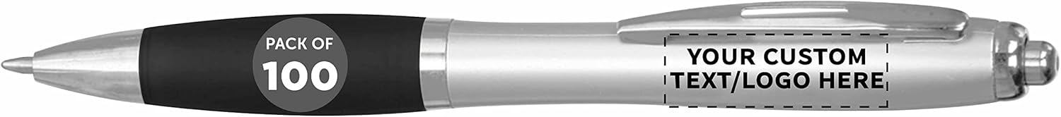 Personalized Ballpoint Pens with Rubber Grip for Custom Writing
