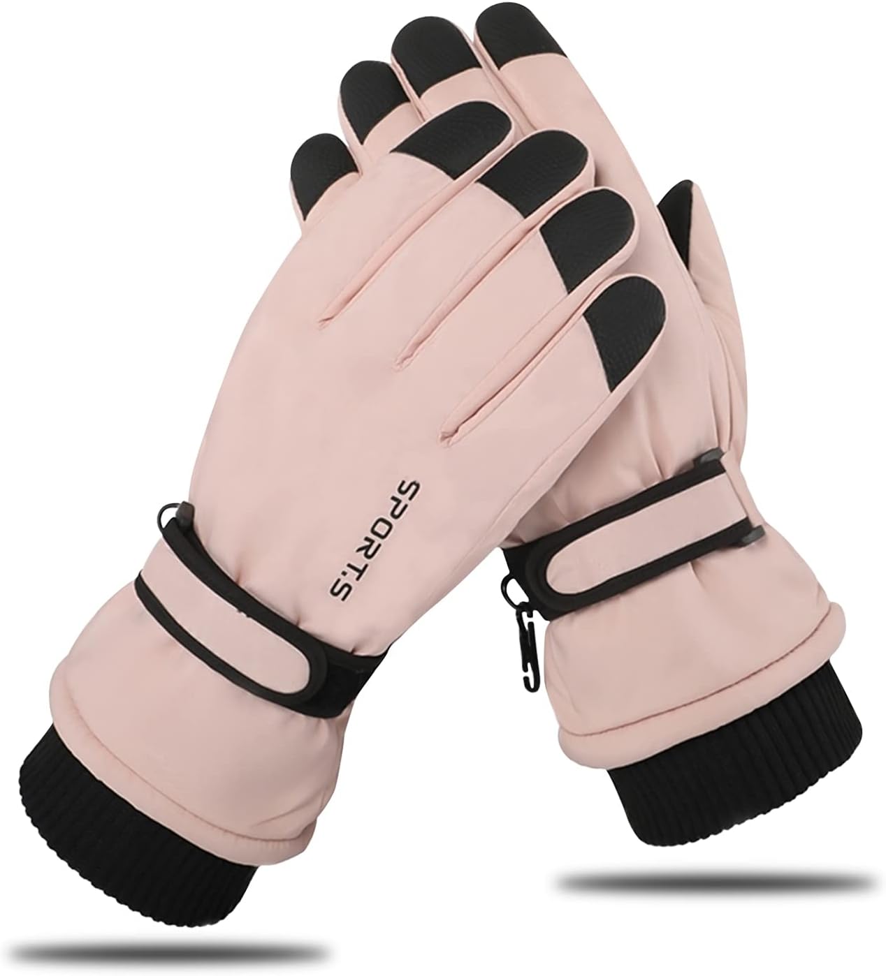 Waterproof Touchscreen Ski Gloves (Pink)