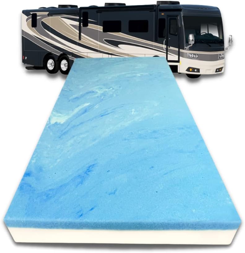 FoamRush 7-Inch Cooling Gel Memory Foam RV Mattress Replacement
