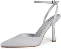 Closed Toe Ankle Strap Heels Women Pumps Pointed Toe - Sleek Stiletto