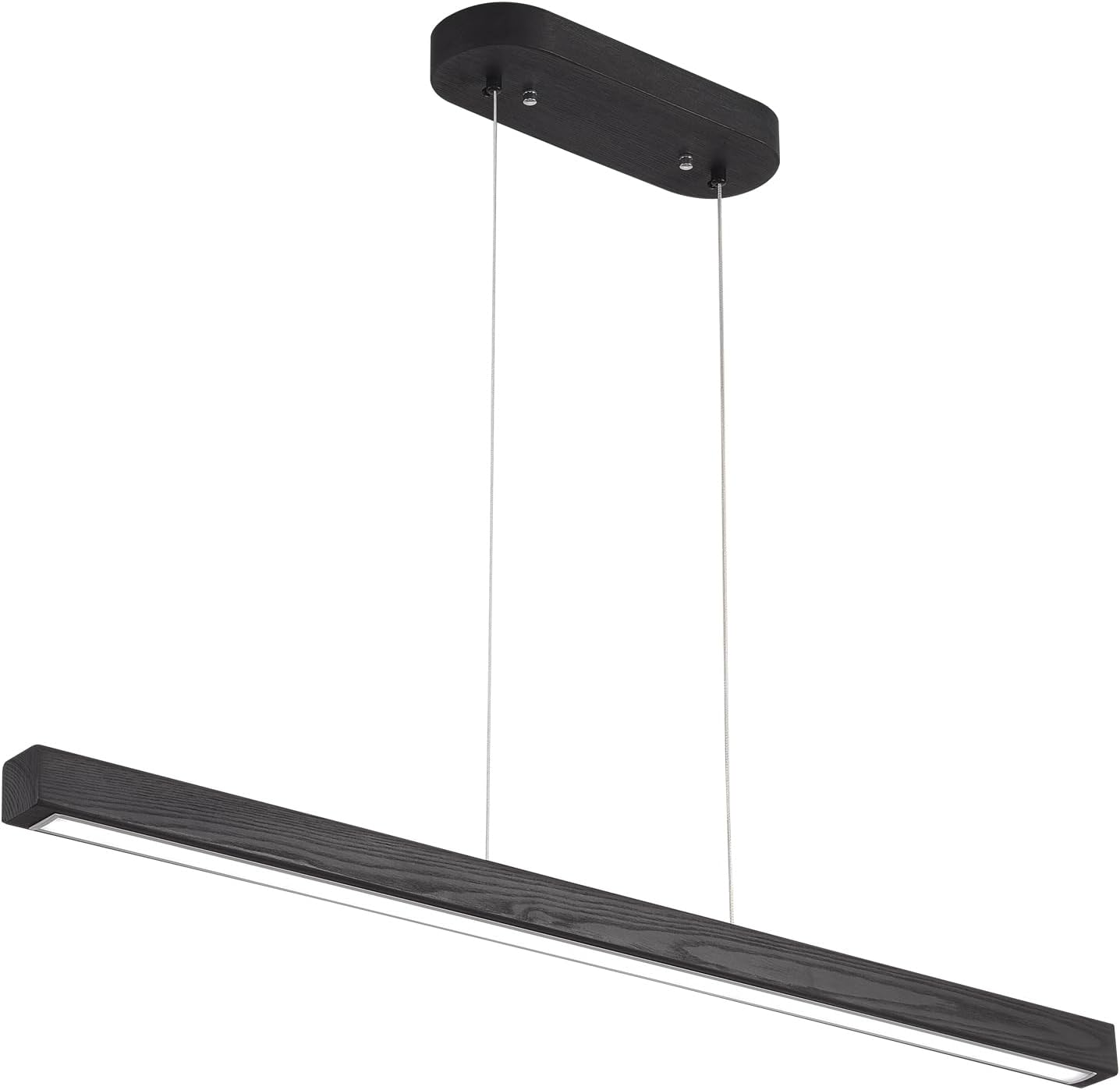 47in Black Linear Pendant Light for Dining Room and Kitchen