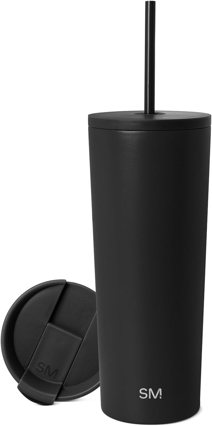 Reusable Steel Tumbler for On-the-go Hydration | 24oz Midnight Black