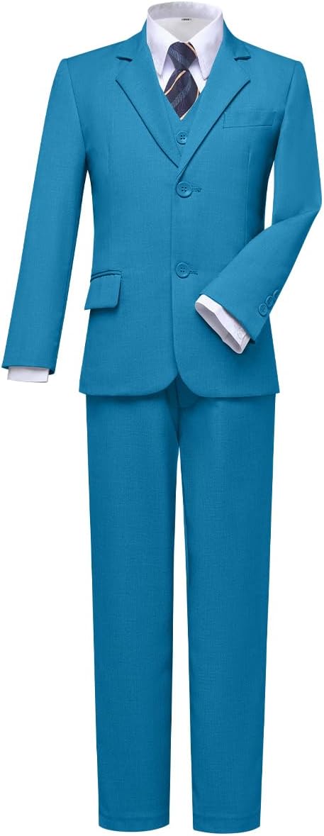 Visaccy Boys Slim Fit Dress Clothes for Special Occasions