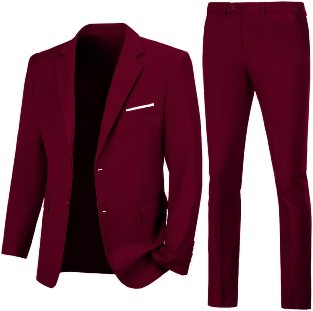 Mens Slim Fit 2 Piece Suit for Prom and Special Occasions