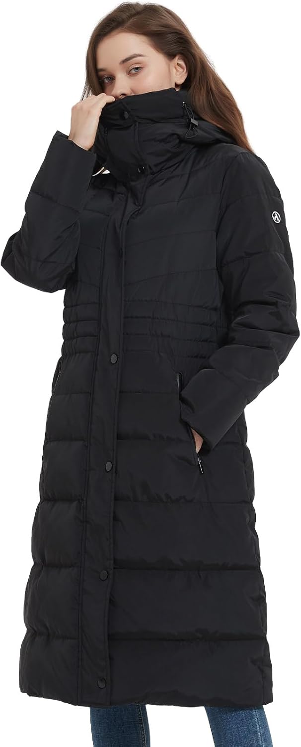 IKAZZ Women's Winter Coats: Stylish Insulated Long Parka Jacket
