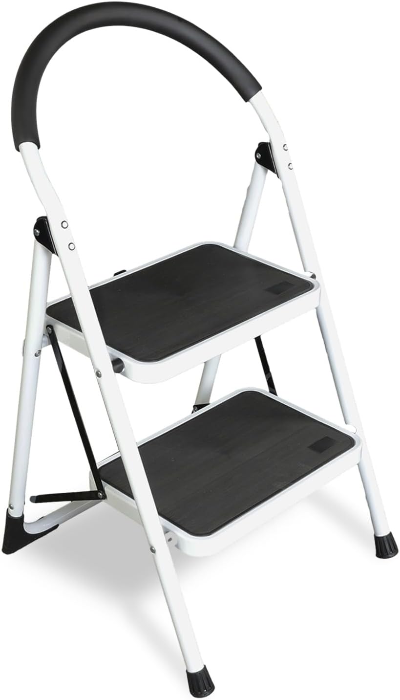 2 Step Ladder with Wide Anti-Slip Pedal for Home and Office