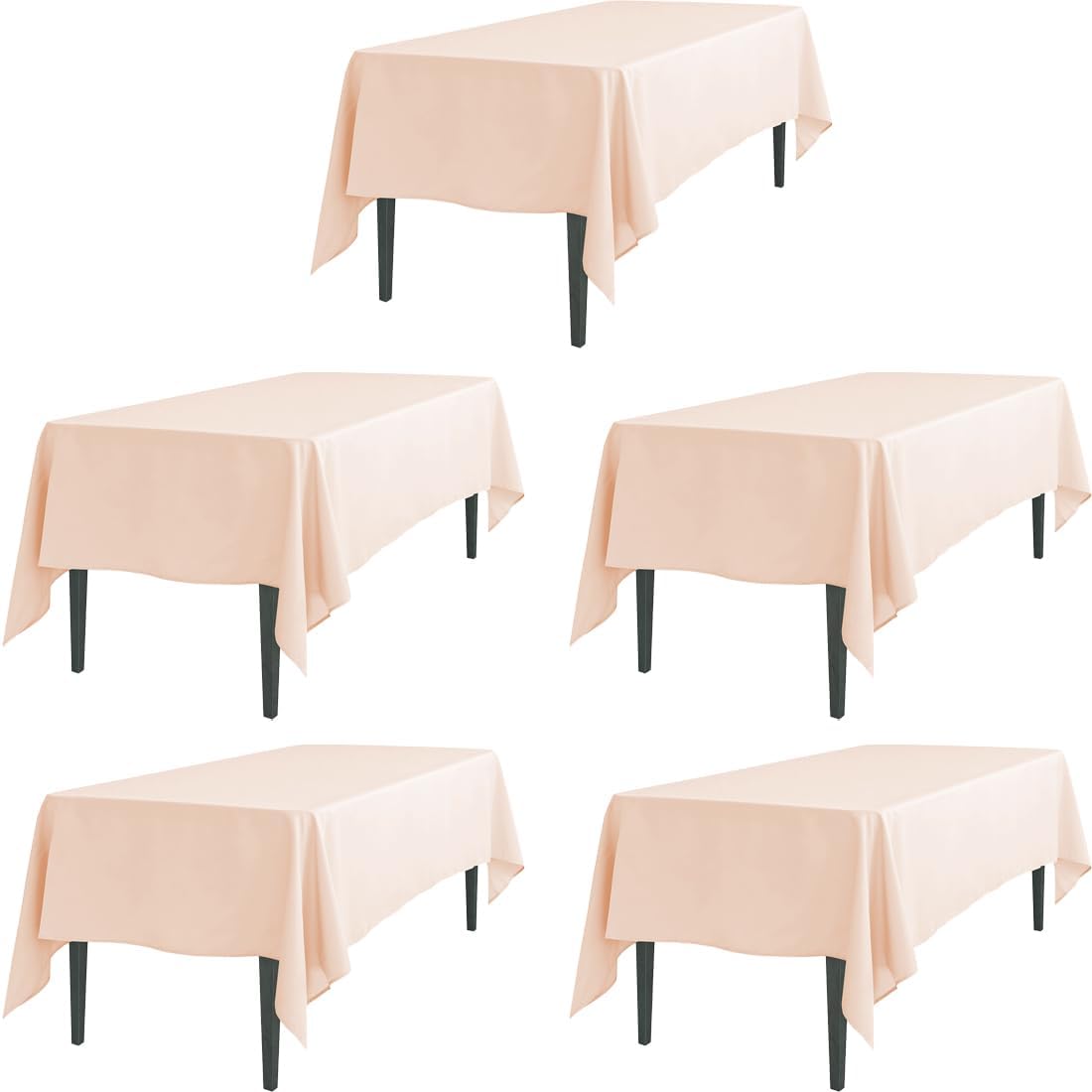 Peach Rectangular Tablecloths 70 x 120 Inches for Events