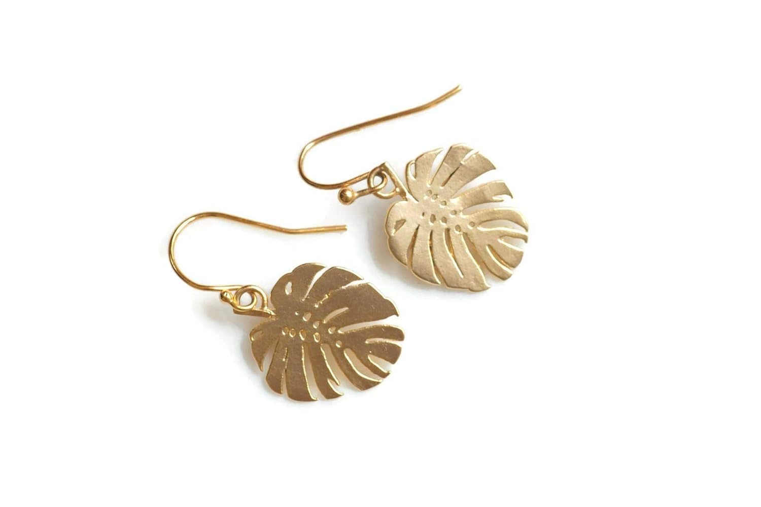 Monstera Leaf Handmade Earrings for Botanical Jewelry Lovers