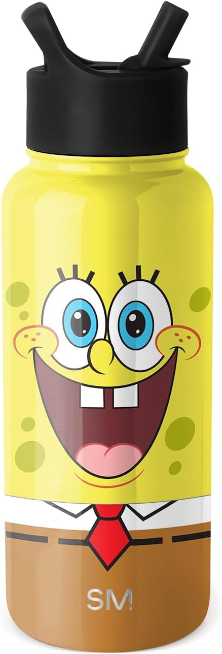 Simple Modern SpongeBob Water Bottle: Insulated 32oz Flask