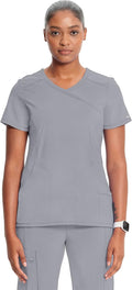 Cherokee Infinity Women's Nurse Scrubs Top in Mock Wrap Design