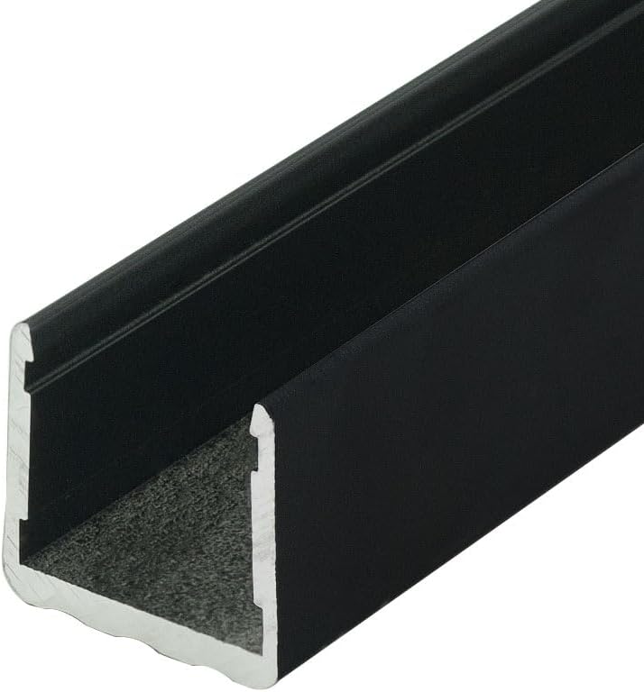 Outwater Black Finish Aluminum U-Channel for 3/4ft' Panels
