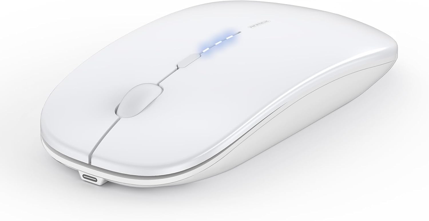 Anmck Rechargeable Wireless Mouse: Silent & Slim