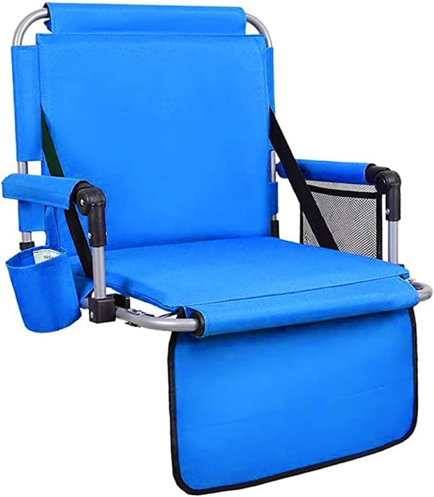 Foldable Stadium Seat with Armrest and Cup Holder for Comfort
