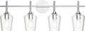Ralbay Chrome Bathroom Vanity Light - 4 Light Industrial Farmhouse