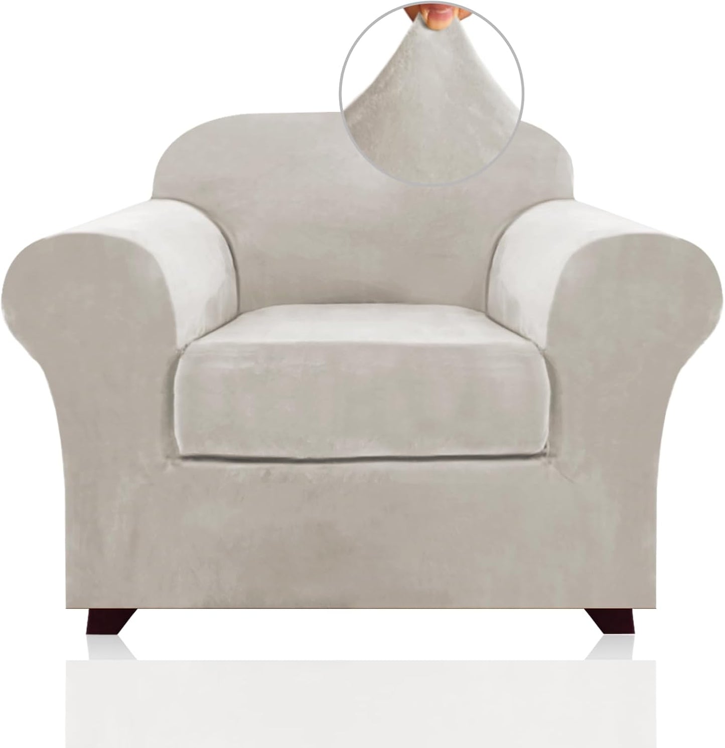 PrinceDeco Velvet Plush Couch Cover for Stylish Home Decor
