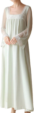 Women's Victorian Nightgown Long Sleeve Nightgowns - Vintage Cotton