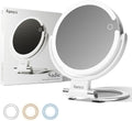 Fancii Travel Magnifying Mirror 10x/1x with Lights - Large Foldable