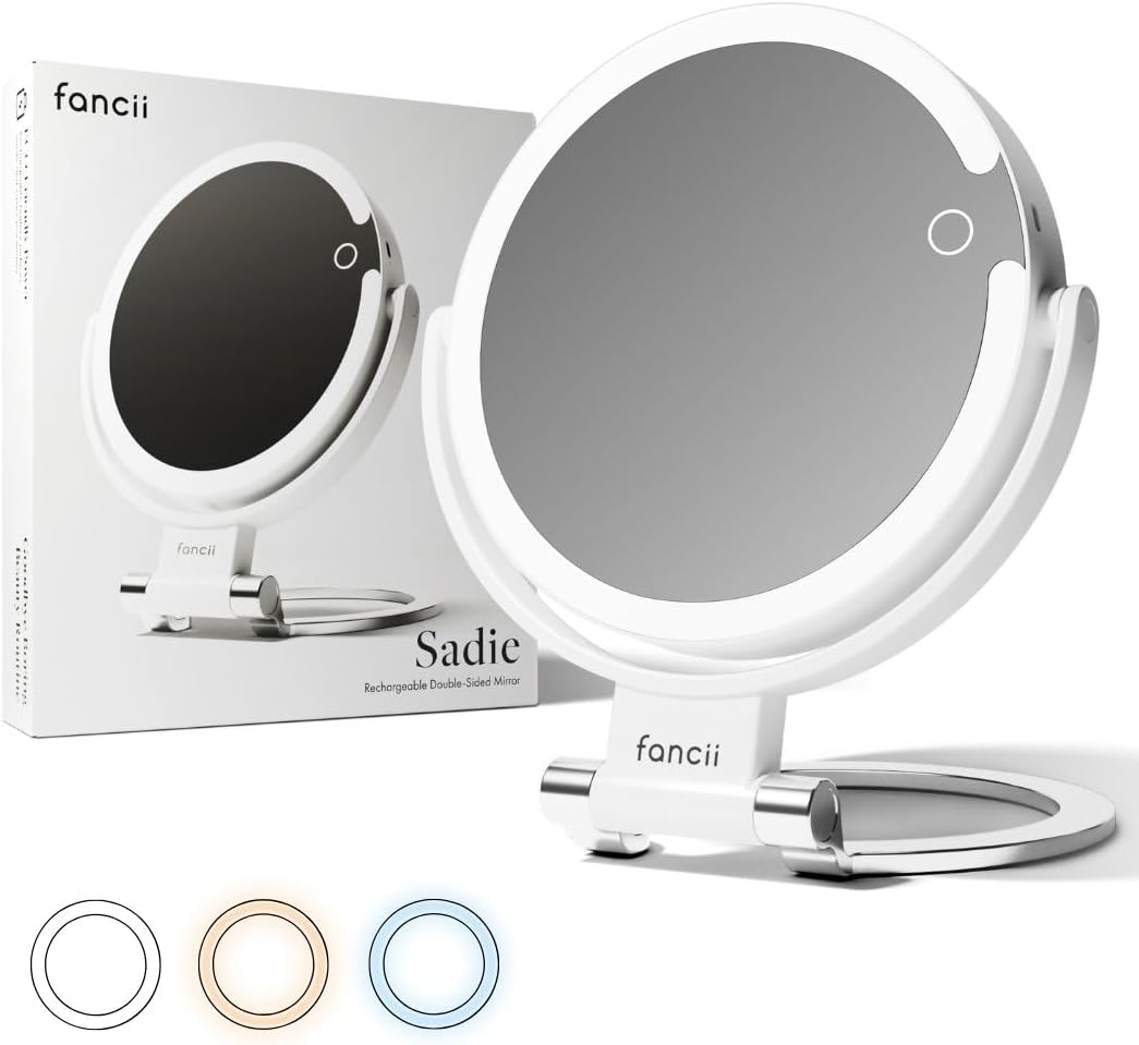 Fancii Travel Magnifying Mirror with Lights for Perfect Makeup