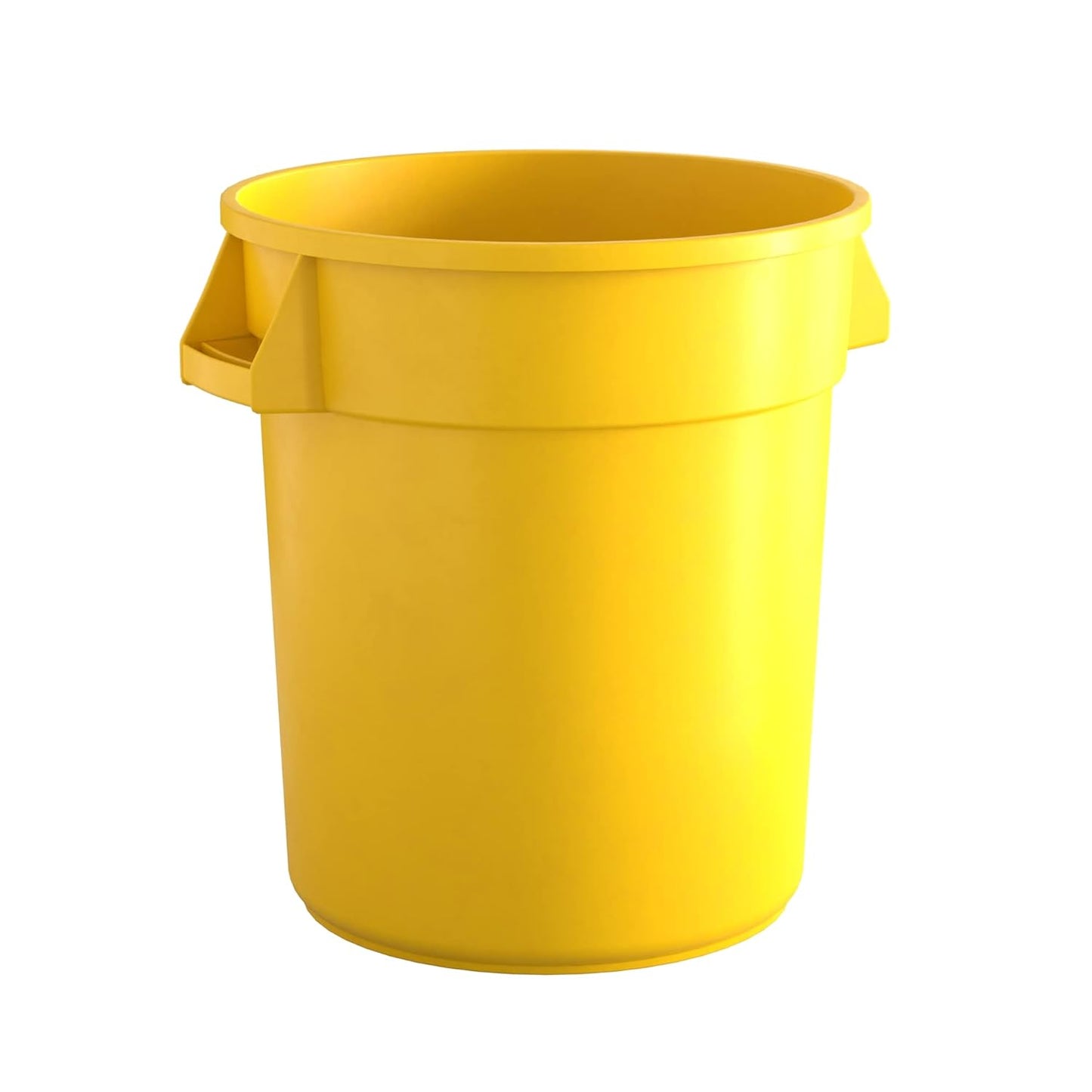 20 Gallon Yellow Round Commercial Trash Can for Durability