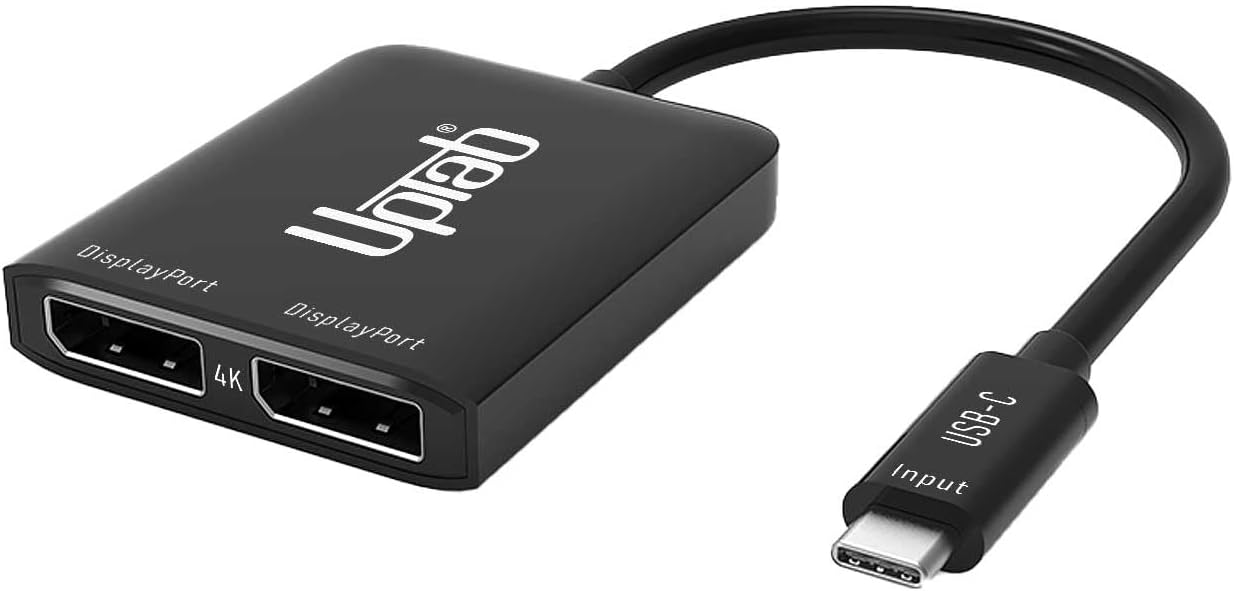 USB C to Dual DisplayPort Adapter Hub for 4K 60Hz Displays