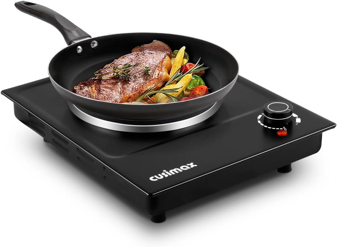 CUSIMAX Hot Plate Electric Cooktop for Efficient Cooking