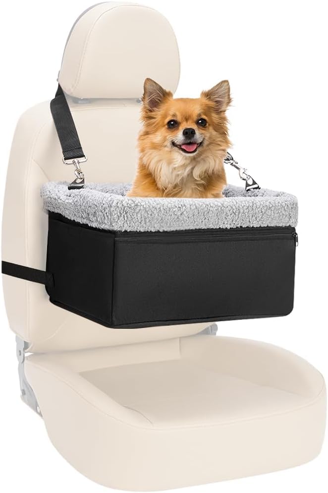 NOVOLAB Small Dog Car Seat: Safe & Stylish Ride!