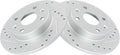 TRQ Rear Performance Brake Rotors Set Compatible with 1990-1993 Mazda