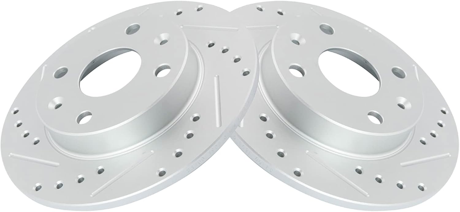 TRQ Rear Performance Brake Rotors Set for 1990-1993 Mazda Miata