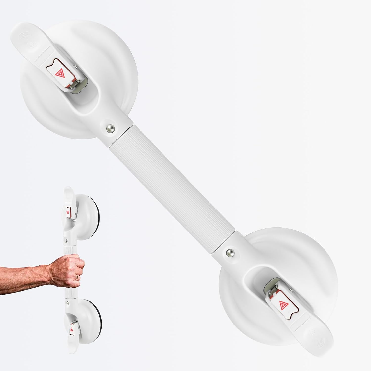 Shower Handle Grab Bar 15in Suction Cup for Safety and Support
