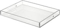 Acrylic Serving Tray 14x18 in Clear Tray with Handles - Spill Proof