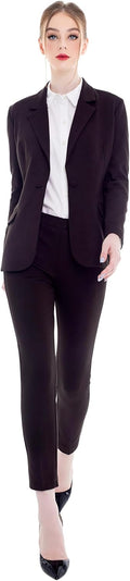 Marycrafts Womens Two Piece Business Blazer Pant Suit Set Features