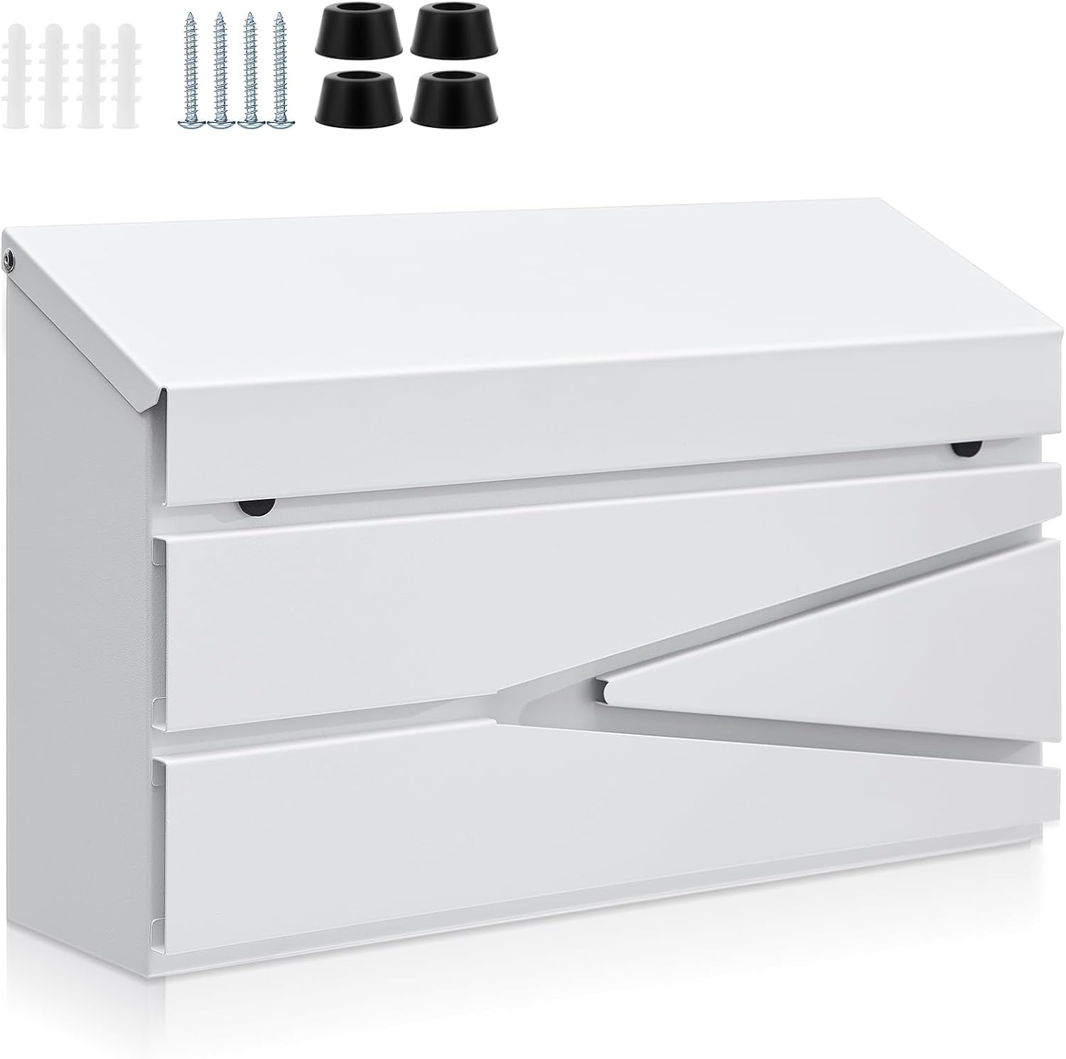 Large Capacity Wall Mount Mailbox for Outside - Modern Design