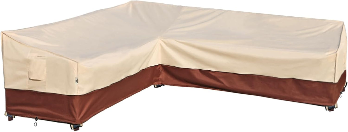 Outdoor Sectional Cover for L-Shaped Patio Furniture Protection