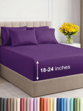 Extra Deep Cal King Sheet Set Purple - 6 Piece Cooling Sheets