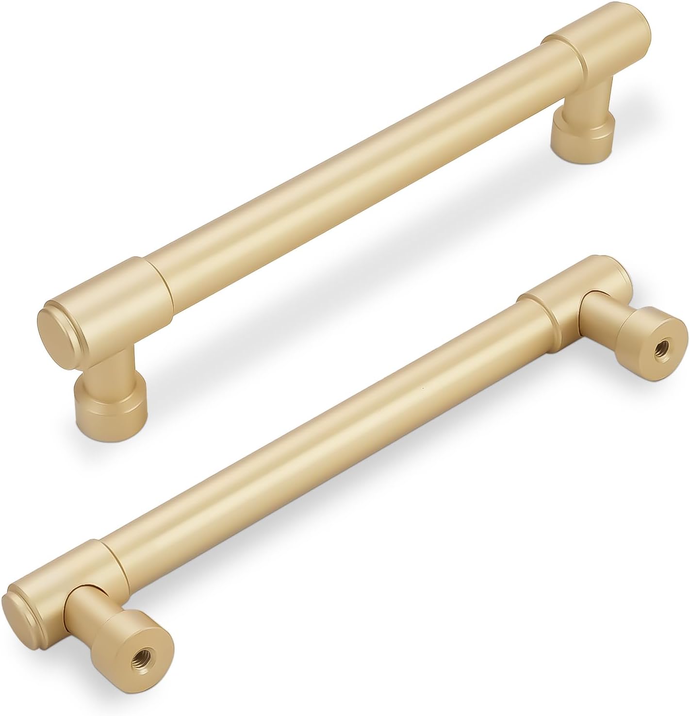 10 Pack 6-1/4 Inch Brushed Gold Cabinet Handles for Stylish Decor
