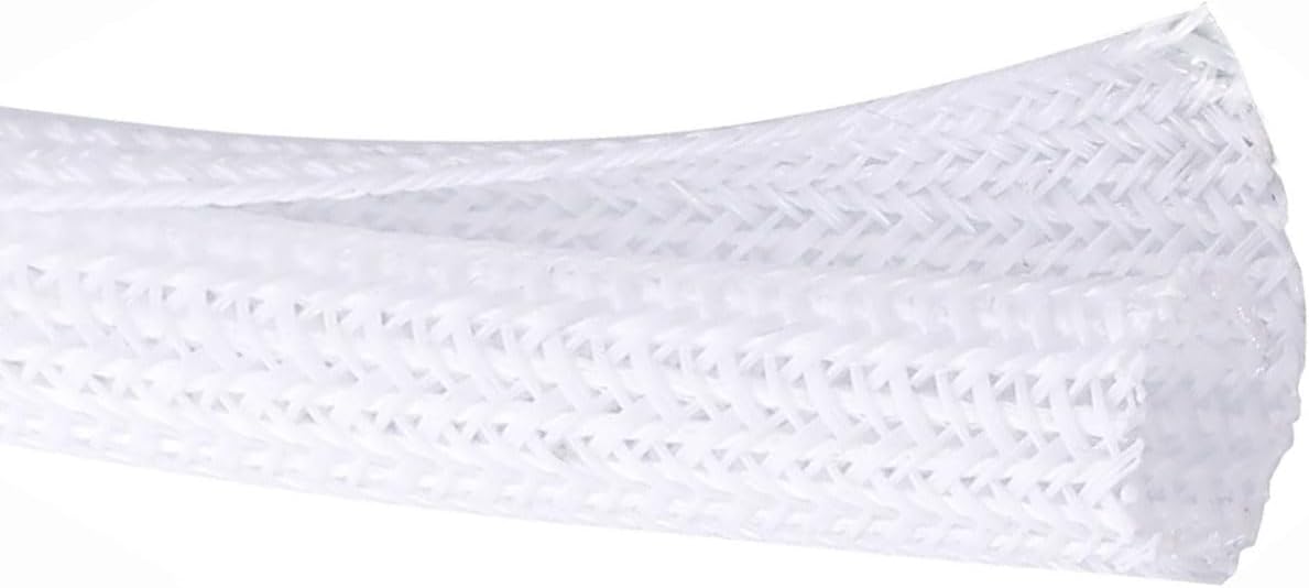 50ft 1 Inch White Cable Sleeve for Effective Cable Management
