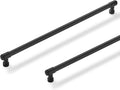 Solid Heavy Duty Jasper Pulls 6 Pack Matte Black 12 in Hole Centers