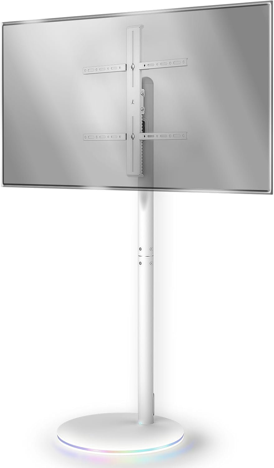 Mobile Floor TV Stand for 18-45 inch Screens with RGB Lights