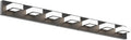 46ft LED Matte Black Vanity Lights 7 Lights - Natural White 4500K