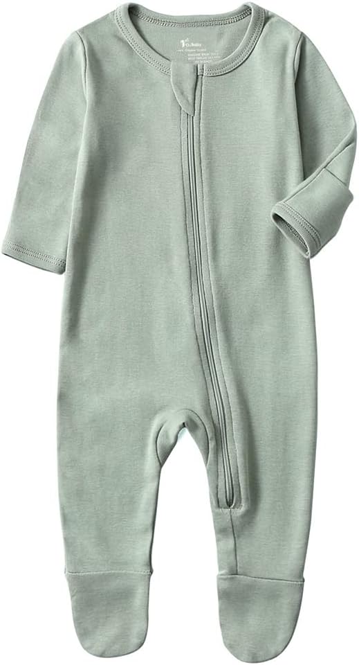 Organic Cotton Zip-Front Baby Sleeper Pajamas