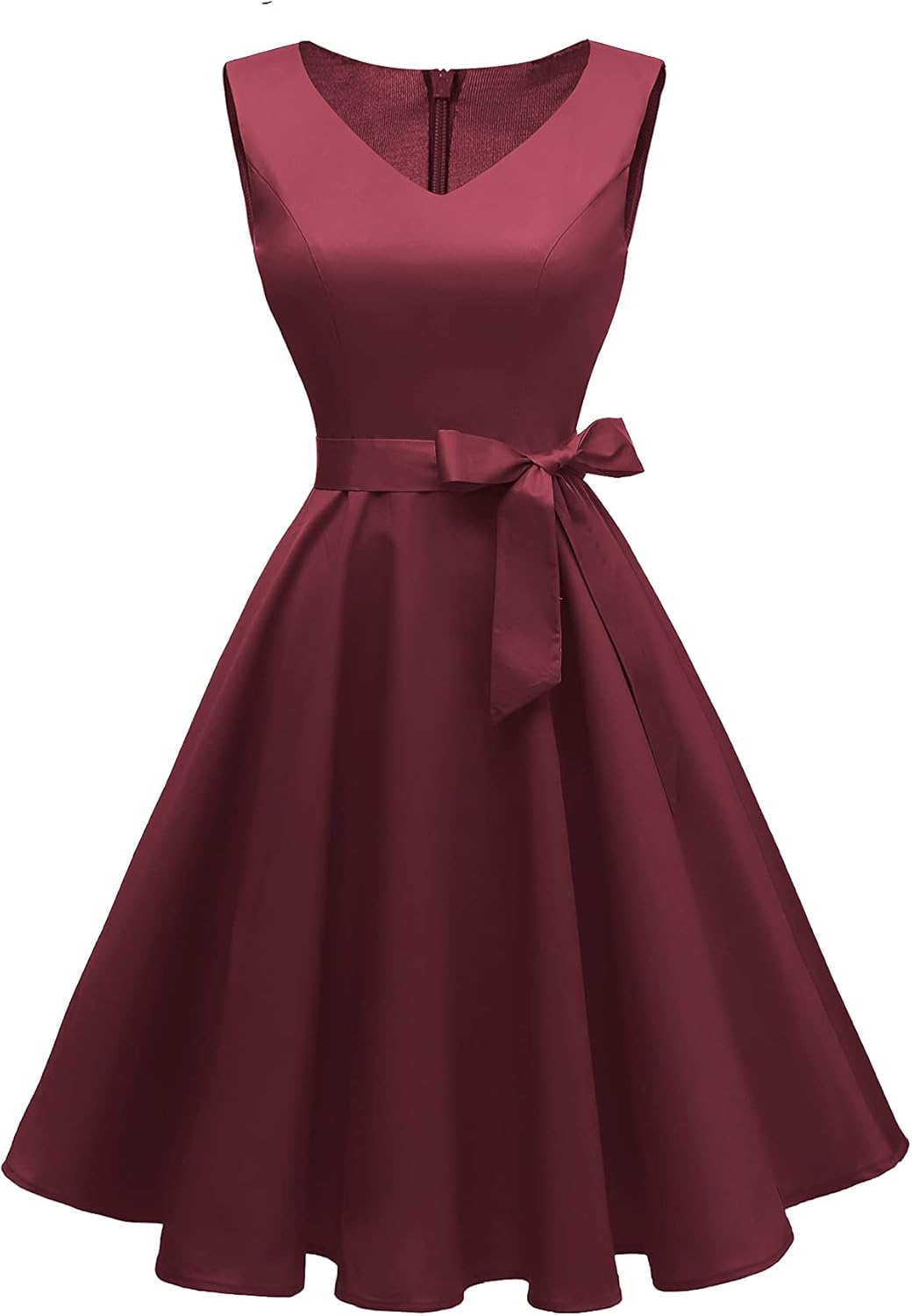 Vintage Sleeveless Cocktail Party Dress with Pockets for Women