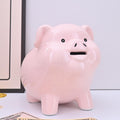 Ceramic 8 Piggy Bank for Adults Must Break to Open - Decorative Money