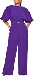 Elegant Jumpsuit for Women Plus Size Wide Leg - Dressy One Piece pants