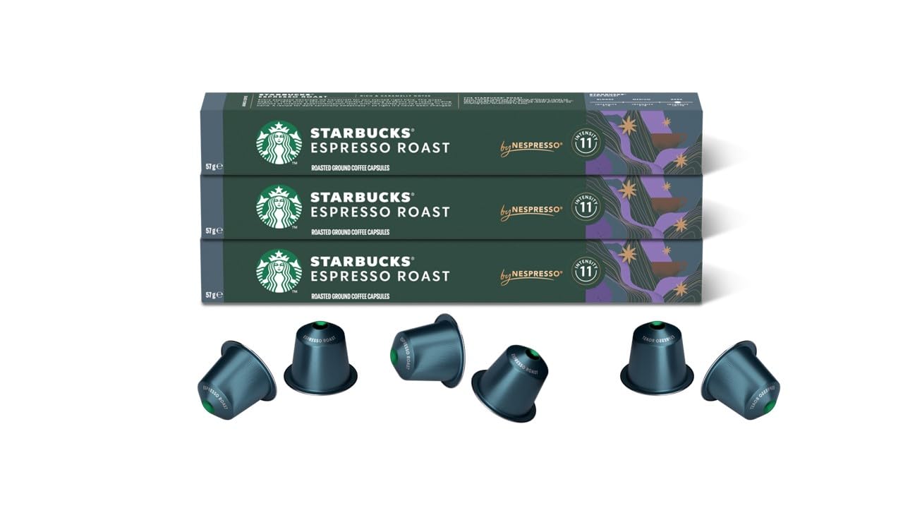 Intense Caramelly Notes: Starbucks Espresso Roast 30 Pods