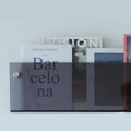 ROYALITA 24 in Acrylic Magazine Holder 2-Pack - Slim Wall Rack