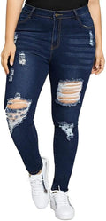 ALLABREVE Plus Size Skinny Jeans High Waisted Ankle - Stretchy Fit our